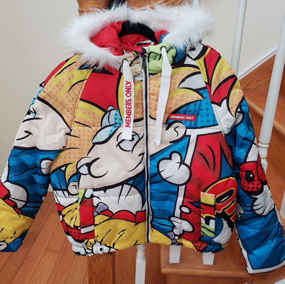 Members Only X Nickelodeon Collab Rugrats Puffer Jacket, Unisex, Medium - NWT